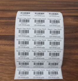 Tem barcode dán chai thủy tinh